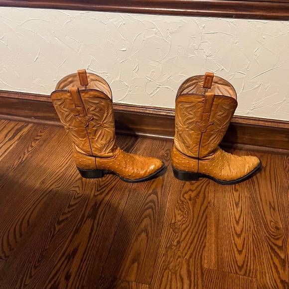 Ostrich Skin Cowboy Boots - Picture 1 of 5
